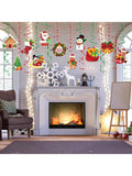 30 Pcs Christmas Hanging Swirl Decorations Double Sided Foil Ceiling Décor