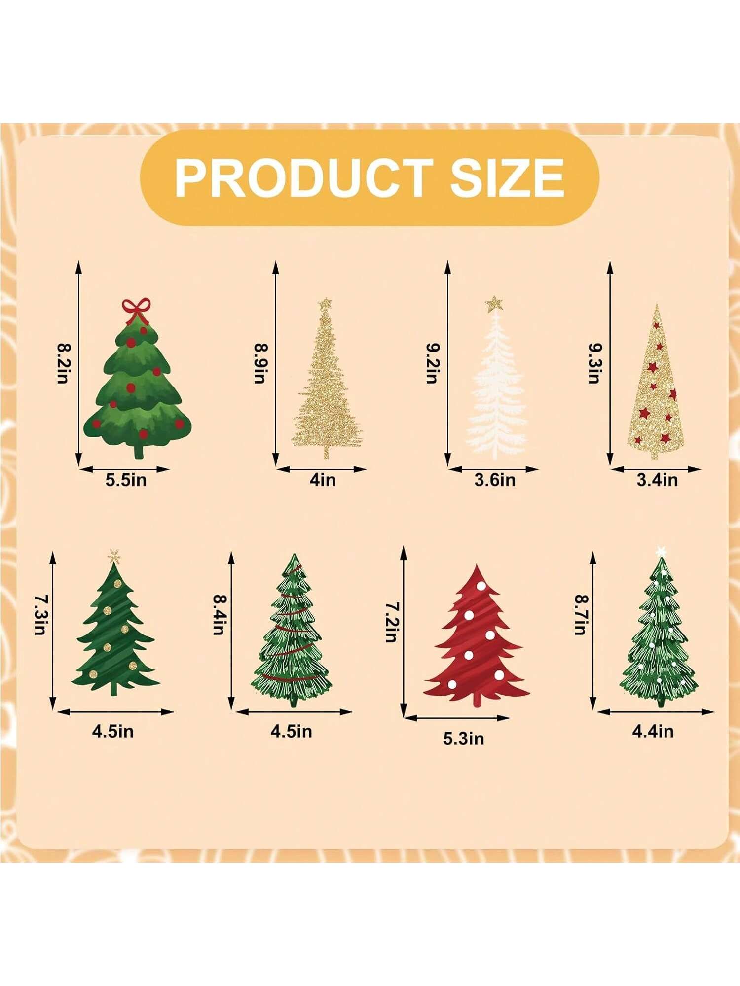 32-Piece Christmas Tree Hanging Swirls Red Green Gold Foil Spiral Decor