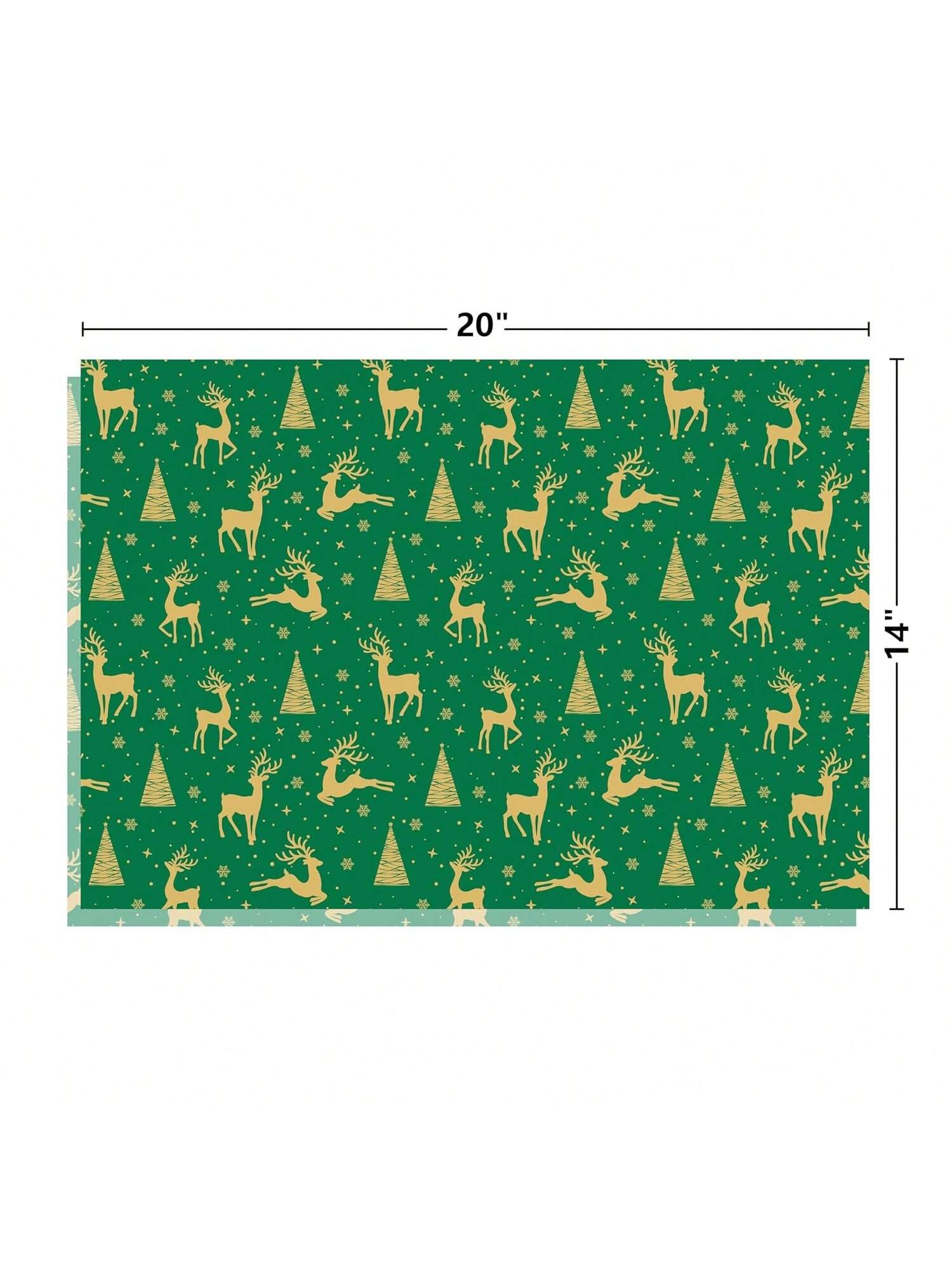 120-Sheet Christmas Tissue Paper 20x14 8 Festive Designs for Gifts and Crafts