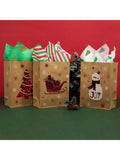 120-Sheet Christmas Tissue Paper 20x14 8 Festive Designs for Gifts and Crafts