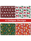 Jumbo Christmas Wrapping Paper Sheets 29x42-Inch Red Green White for Gifts and Party