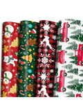 Jumbo Christmas Wrapping Paper Sheets 29x42-Inch Red Green White for Gifts and Party
