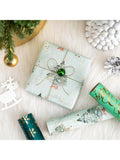 3-Pack Christmas Wrapping Paper Rolls 17x120in Green Foil Tree & Snowflake Designs
