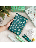 3-Pack Christmas Wrapping Paper Rolls 17x120in Green Foil Tree & Snowflake Designs