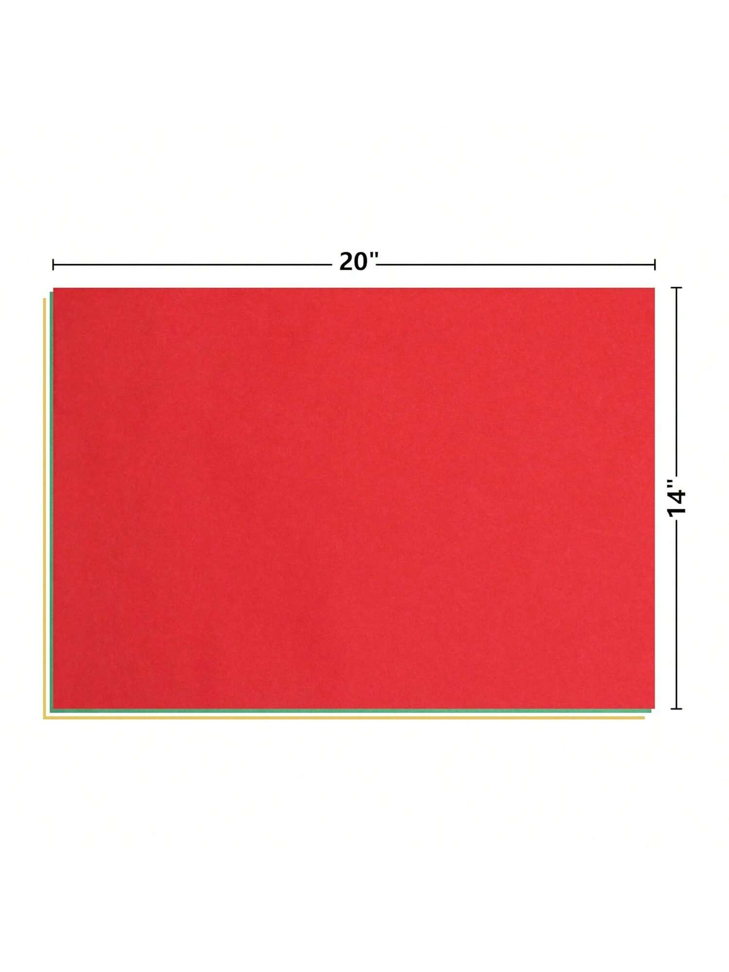 120-Sheet Christmas Tissue Paper 20x14 Red Green Gold White for Gifts and Crafts