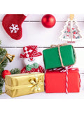 120-Sheet Christmas Tissue Paper 20x14 Red Green Gold White for Gifts and Crafts