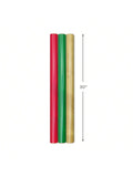 3 Metallic Christmas Wrapping Paper Rolls 60 Sq Ft Red Green Gold