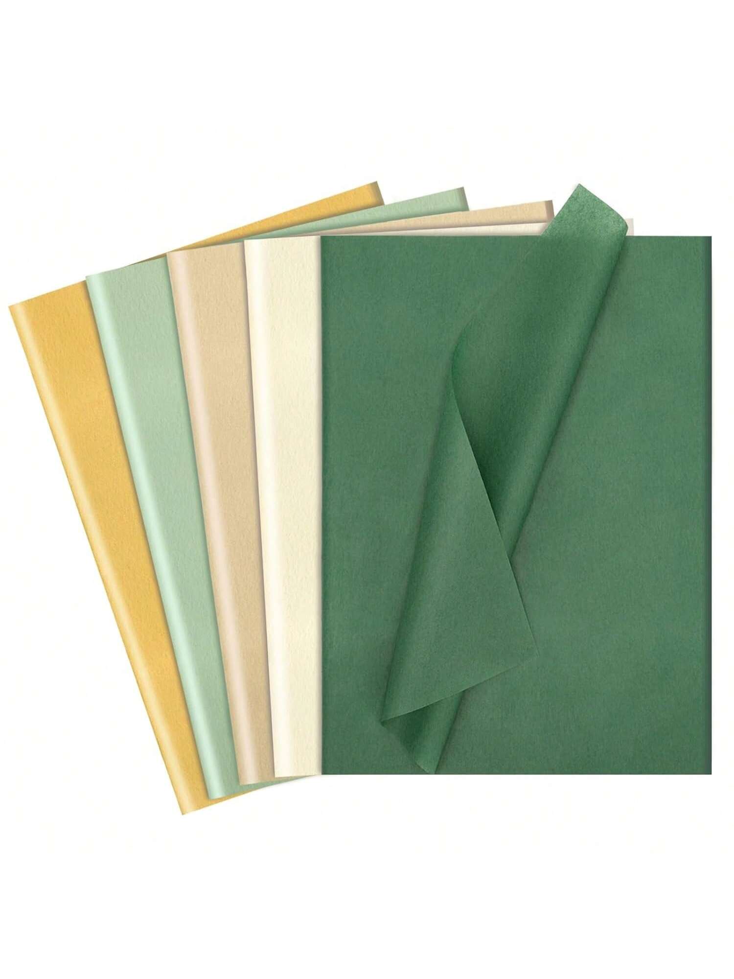 120-Sheet Green Tissue Paper 14x20in for Gifts Crafts & Wrapping