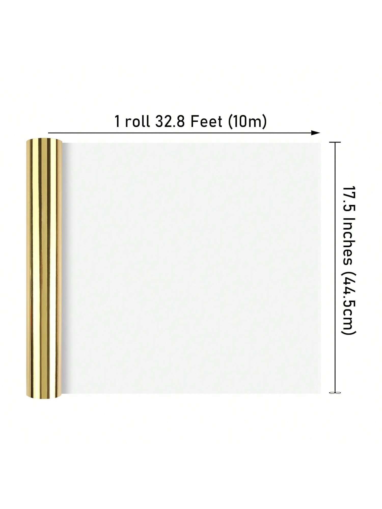 Golden Metallic Wrapping Paper Roll 17.5x32.8ft for Gifts & Party DIY Projects