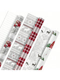 3 Reversible Rustic Christmas Wrapping Paper Rolls 120 Sq Ft Plaid and Woodland