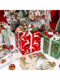 4 Jumbo Christmas Wrapping Paper Rolls 30x120in Red Green Gold Silver