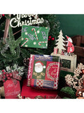 Reversible Christmas Wrapping Paper 17.5x32.8 Santa Snowman Candy Cane Patterns