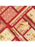 Brown Kraft Christmas Wrapping Paper Set 5 Sheets with Holiday Designs 19.7x25.6