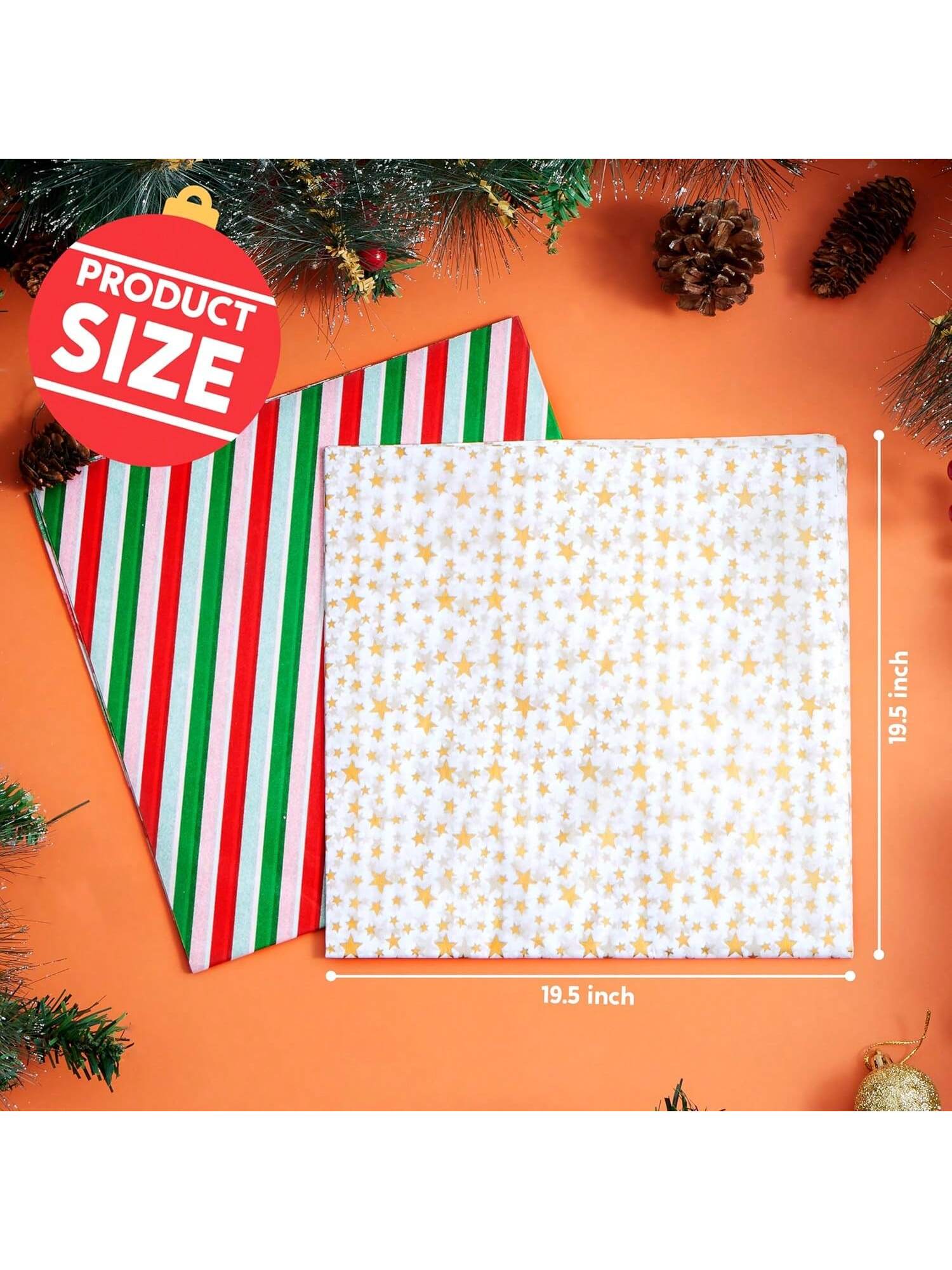 150 Sheets Christmas Tissue Paper Assorted Designs for Gift Wrapping & Presents