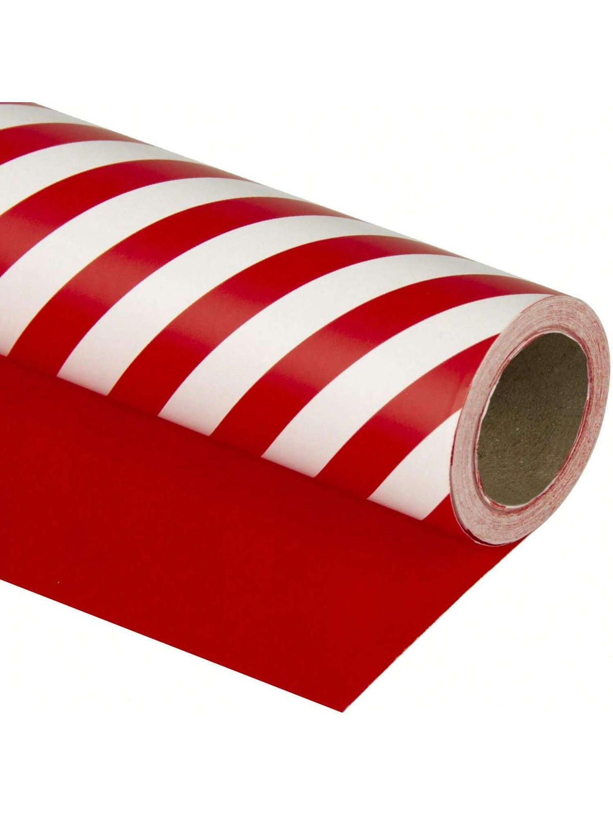 Reversible Wrapping Paper 17x33ft Red Stripe Design for Gifts & Holiday Parties