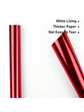 Red Metallic Wrapping Paper 17.5x32.8ft Solid Color for Gifts & DIY Projects