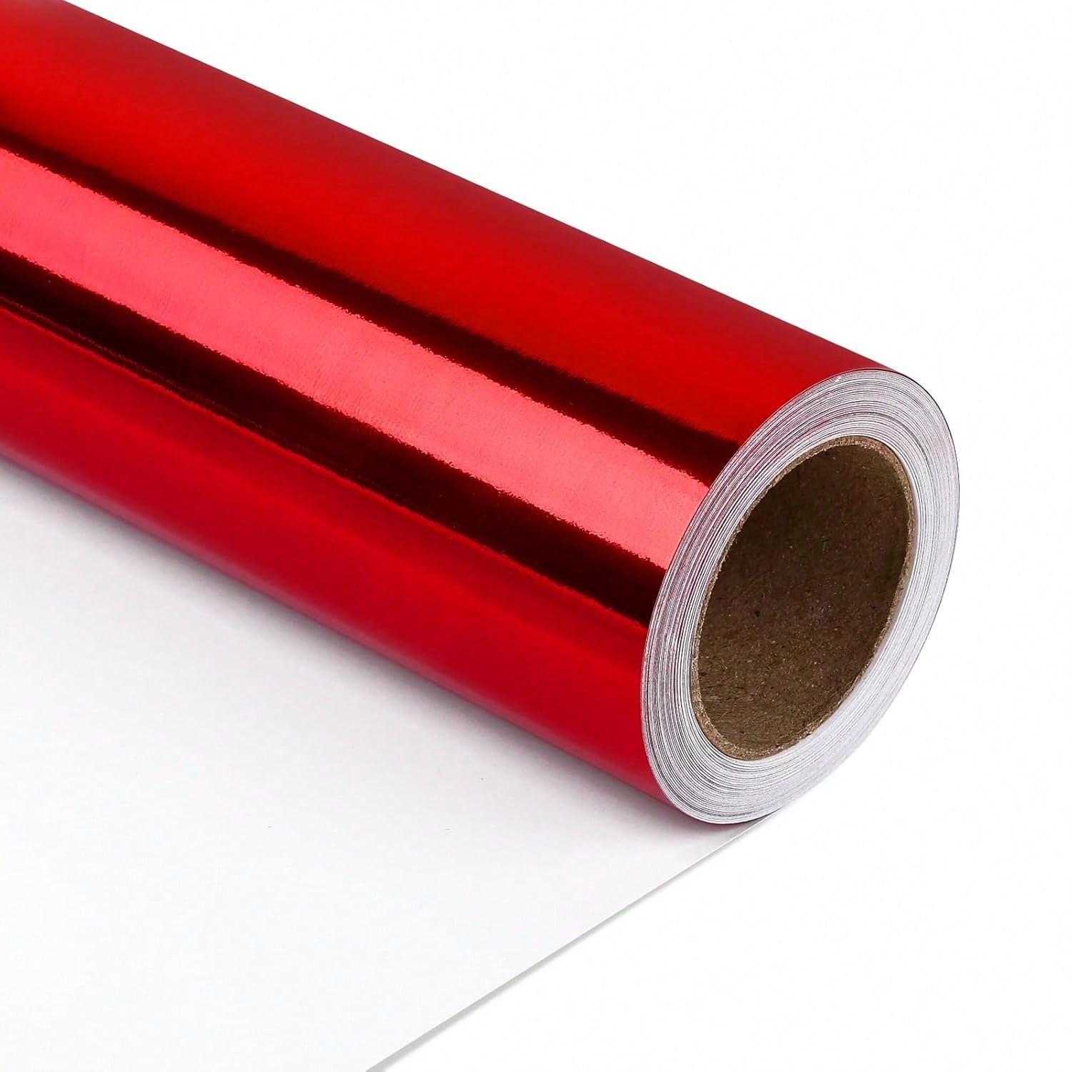 Red Metallic Wrapping Paper 17.5x32.8ft Solid Color for Gifts & DIY Projects