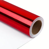 Red Metallic Wrapping Paper 17.5x32.8ft Solid Color for Gifts & DIY Projects