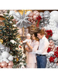Christmas Balloon Arch Kit 113pcs White Silver Rose Gold Party Decor