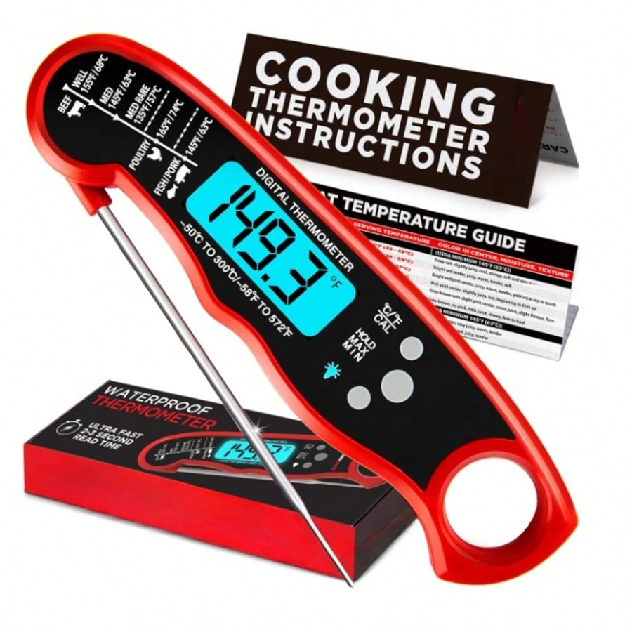 Digital Instant-Read Meat Thermometer for Cooking and Grilling Gift Idea