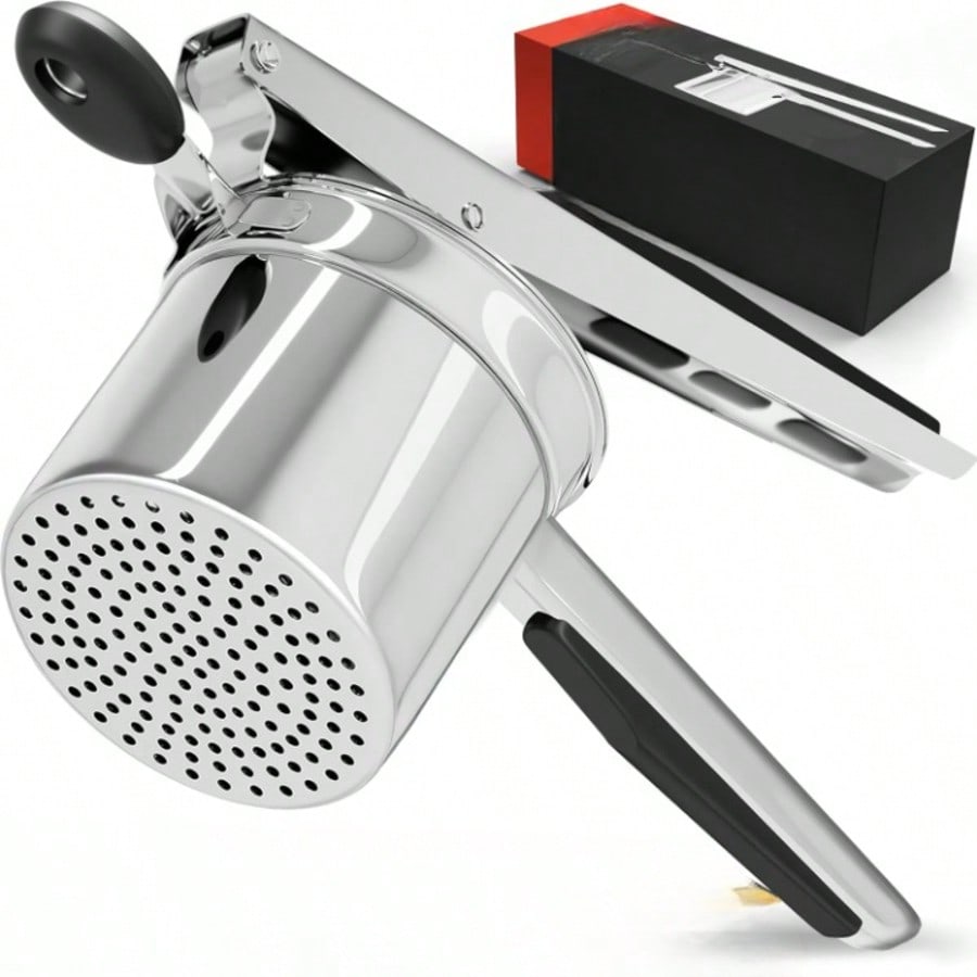 15oz Stainless Steel Potato Ricer Heavy Duty Masher for Perfect Potatoes