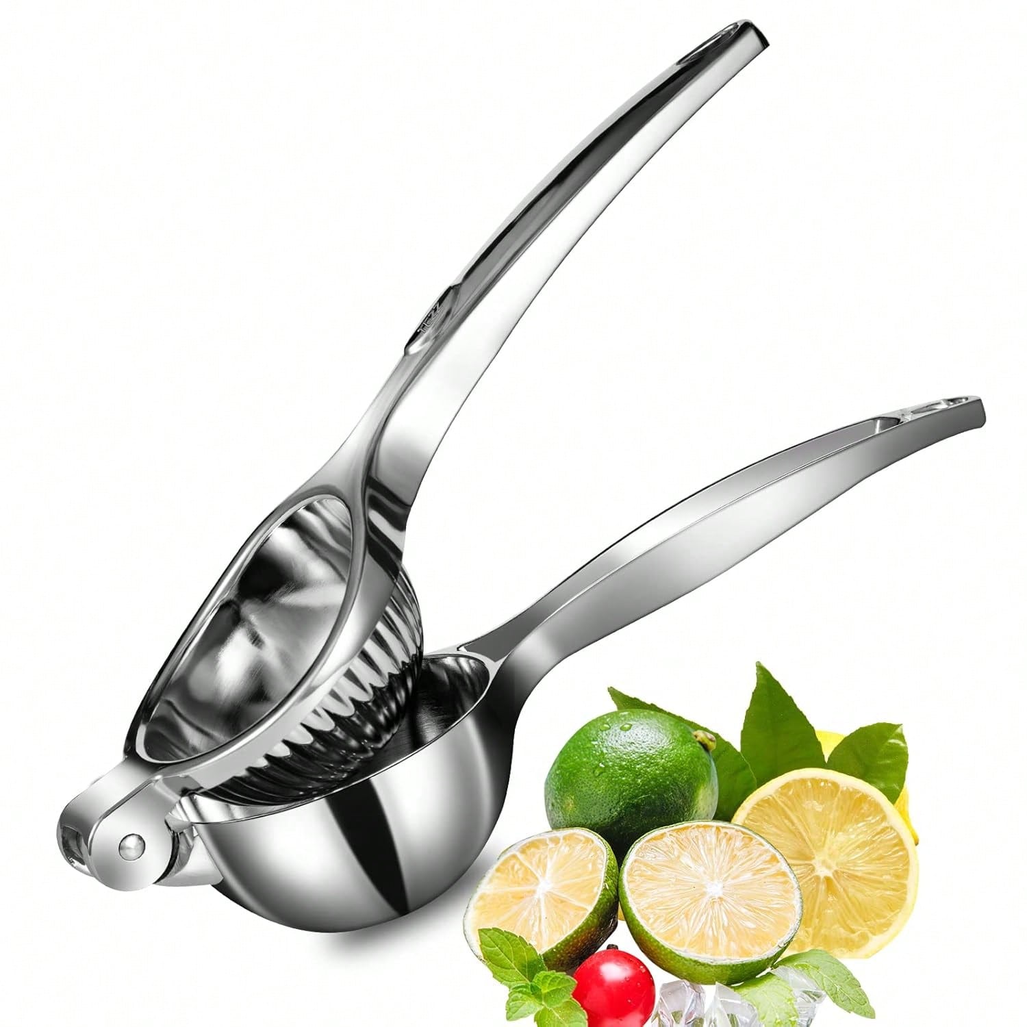 Heavy-Duty Metal Lemon and Lime Squeezer for Manual Juicing and Bar Use