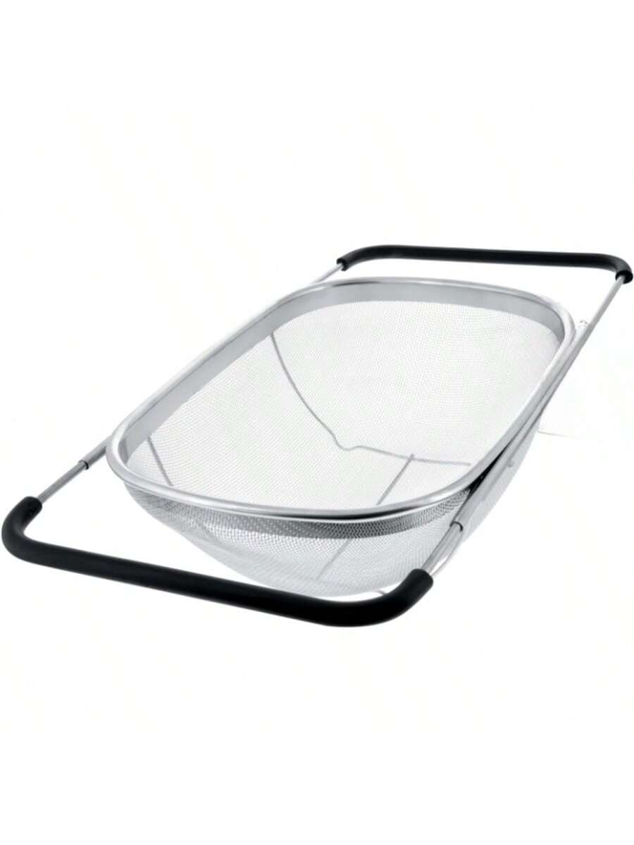 6Qt Stainless Steel Collapsible Colander Fine Mesh Expandable Handles
