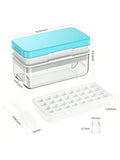 64pcs Ice Cube Tray Set with Lid Scoop and Container for Freezer Use