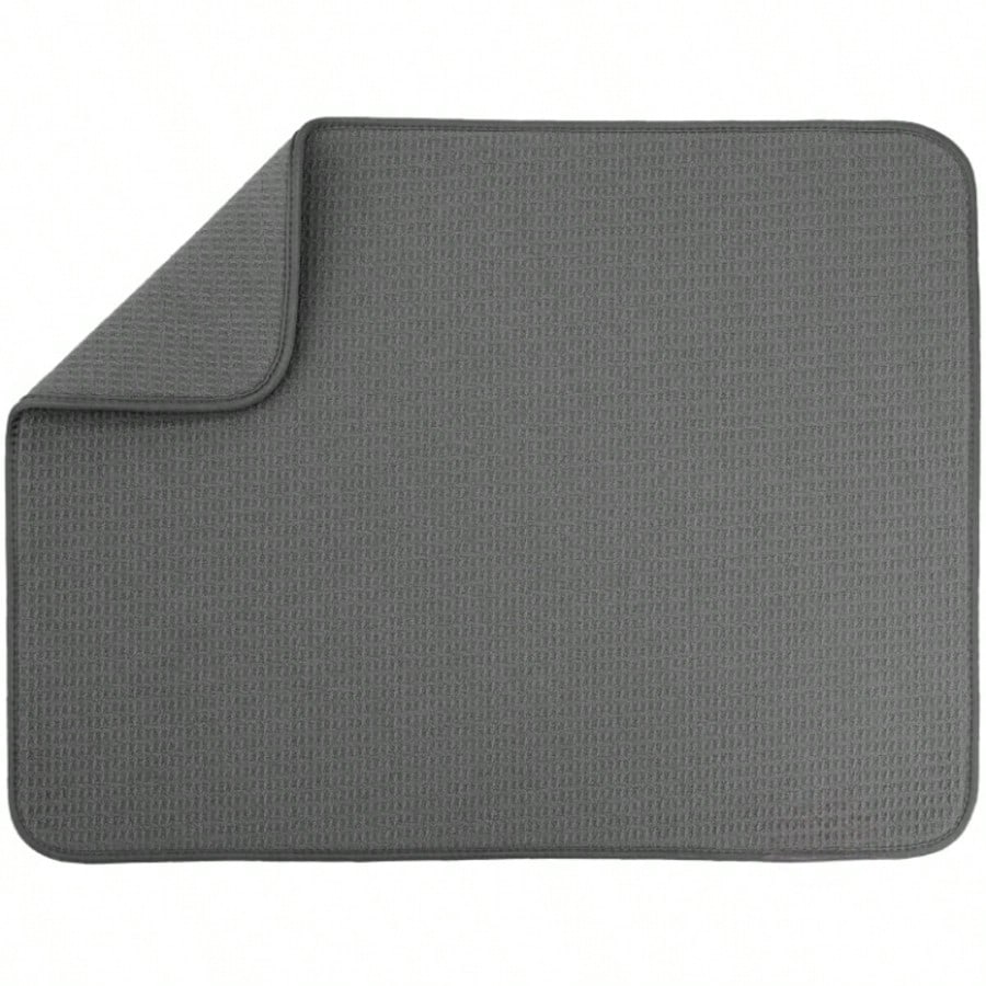 XL Microfiber Dish Drying Mat 18x24in Extra-Large Absorbent Counter Pad Charcoal