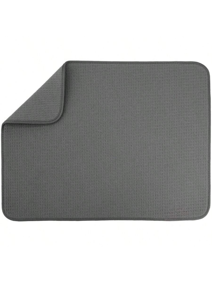XL Microfiber Dish Drying Mat 18x24in Extra-Large Absorbent Counter Pad Charcoal