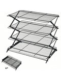 2/3/4-Tier Adjustable Collapsible Cooling Rack for Baking, Roasting & Cookies
