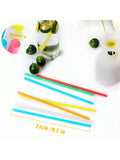 500 Colorful Disposable Plastic Straws 0.23in x 8.26in in 8 Colors