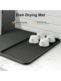 Silicone Coffee Mat 24x16 Inches with Detachable Drying Mat for Counters