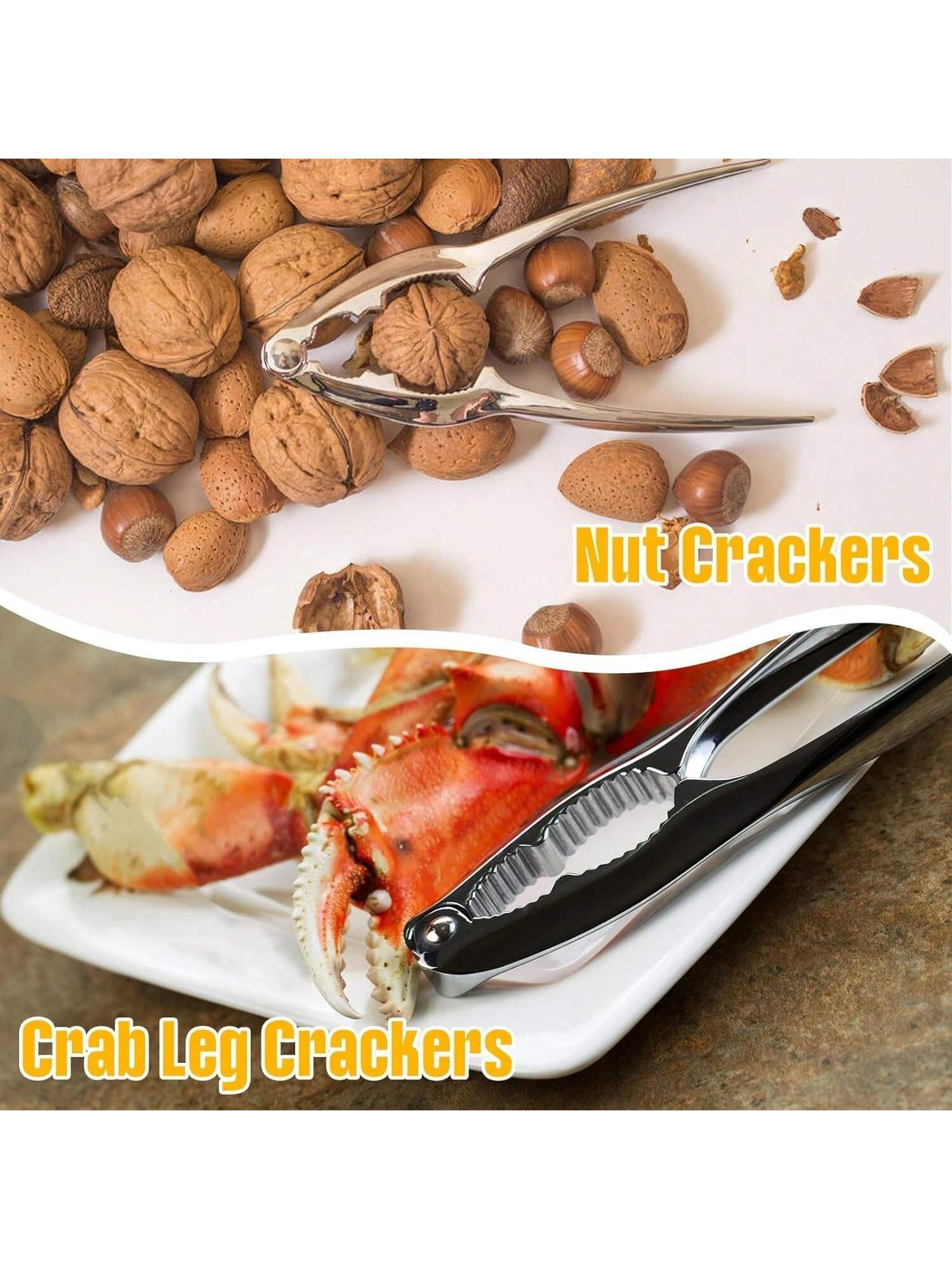 8-Piece Lobster Cracker and Picks Set Stainless Steel Crab Tools for Seafood and Nuts
