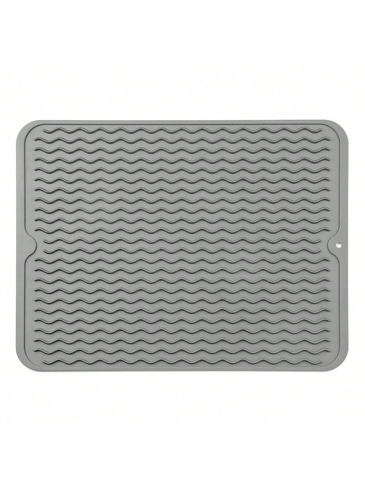 16x12in Grey Silicone Dish Drying Mat Heat-Resistant and Easy to Clean