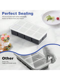 Large 2in Silicone Ice Cube Trays for Whiskey & Cocktails, Perfect Slow-Melt Cubes