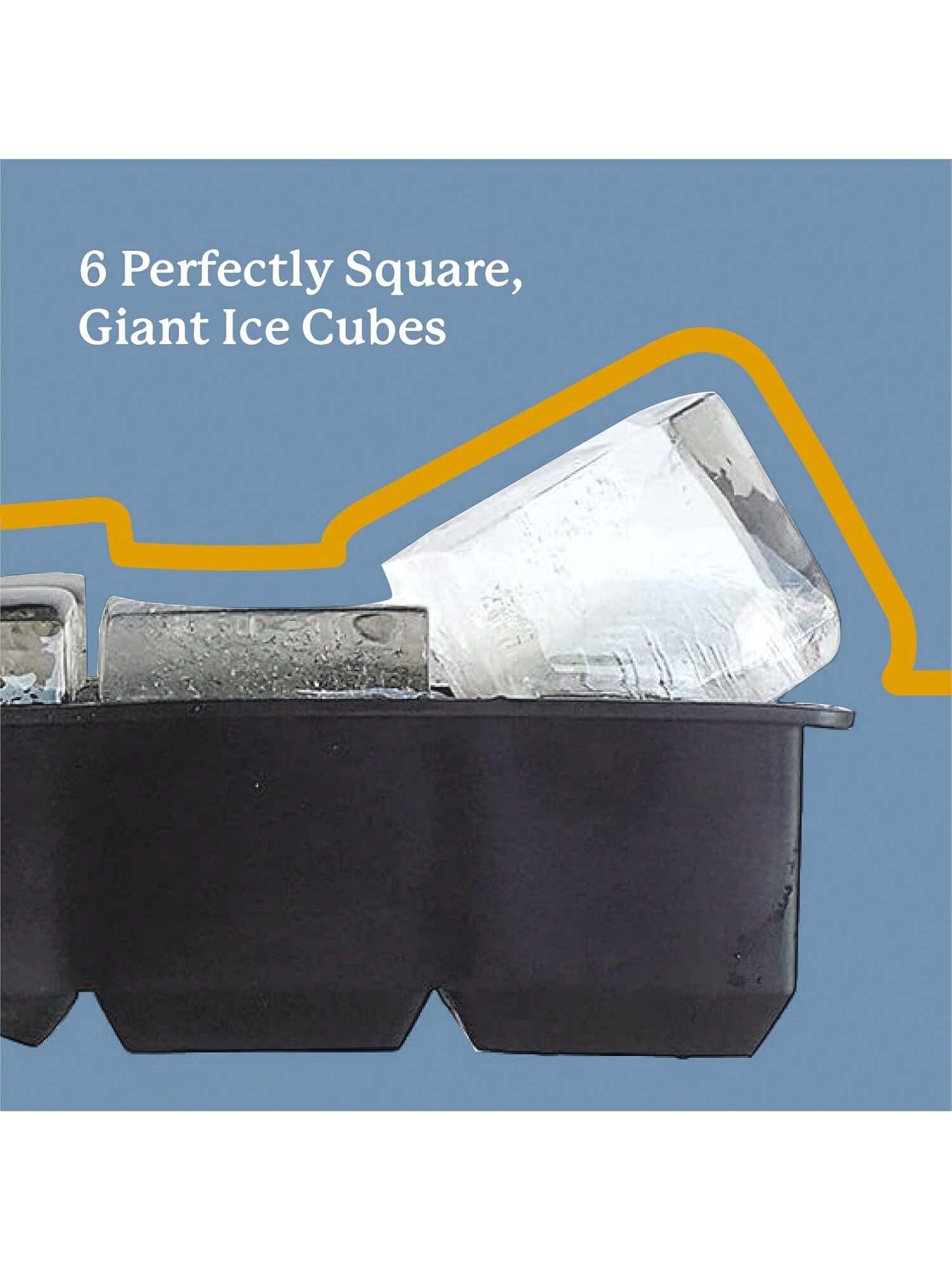 2-Pack Large Gray Silicone Ice Trays 2 Inch Cubes & 2.5 Inch Spheres