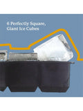 2-Pack Large Gray Silicone Ice Trays 2 Inch Cubes & 2.5 Inch Spheres