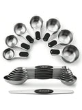 15pc Magnetic Stainless Steel Measuring Cups & Spoons with Leveler