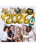 2026 New Year Party Supplies 11-Piece Foil Balloon Set