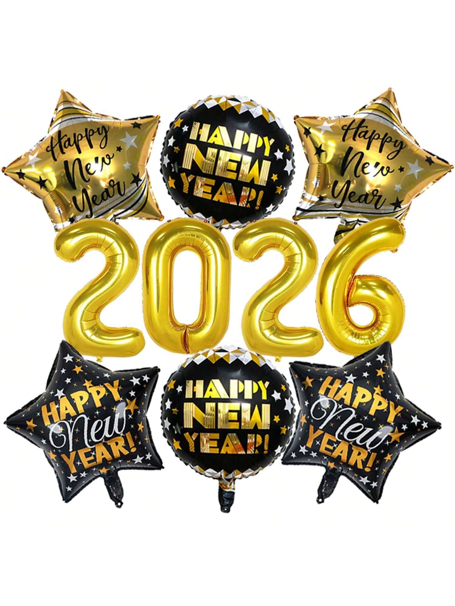16 Inch Gold 2026 Number Foil Balloon for New Year Party