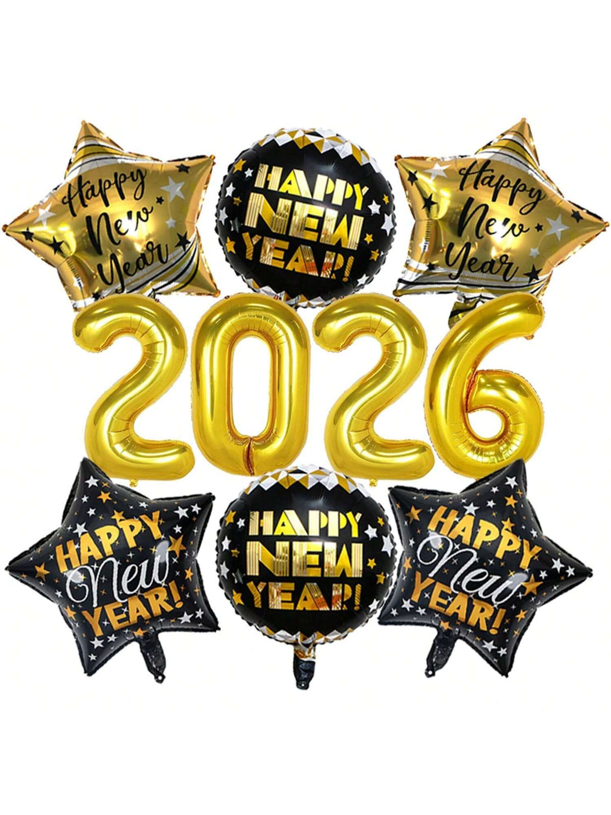 16 Inch Gold 2026 Number Foil Balloon for New Year Party