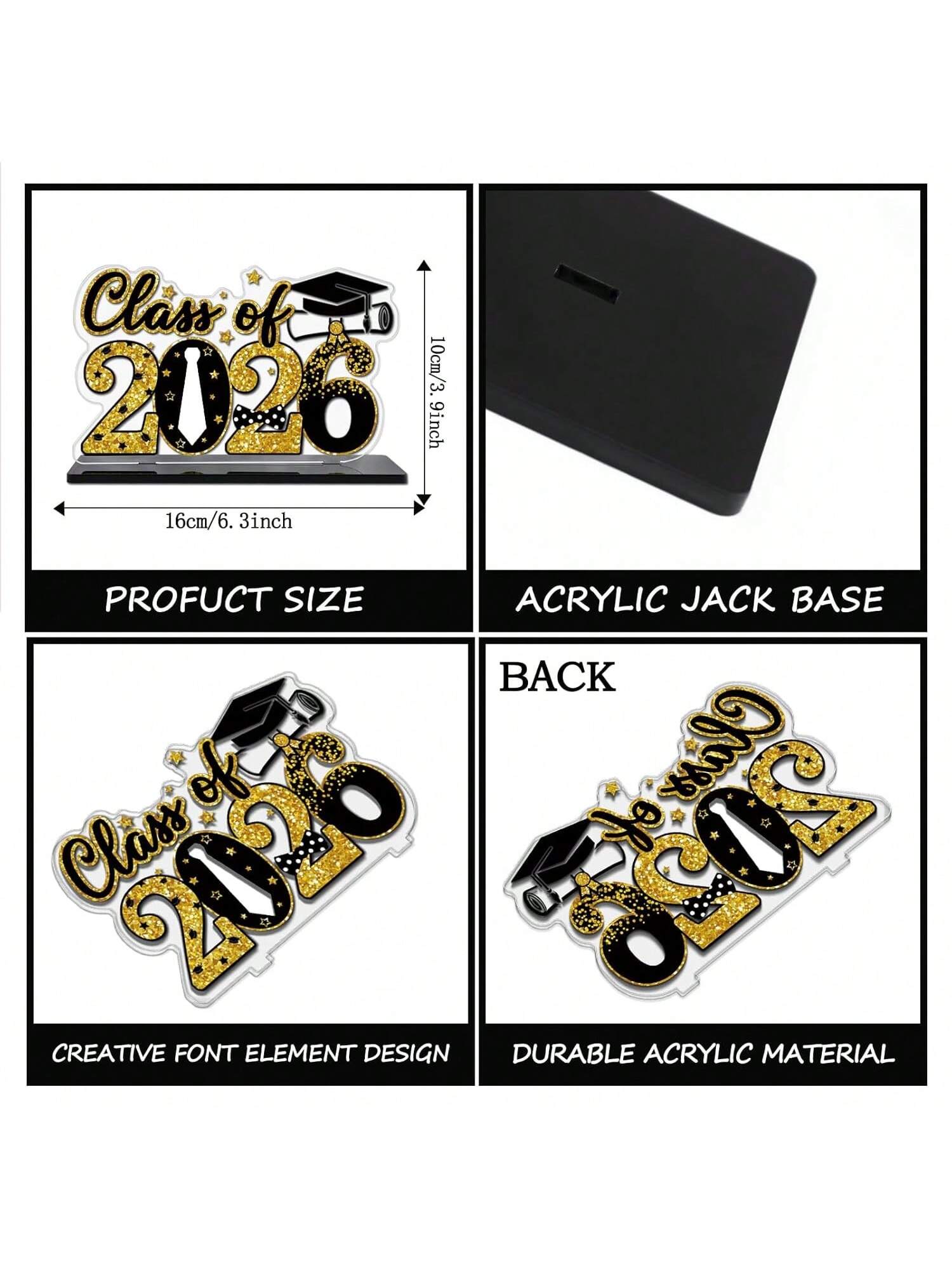 2026 Graduation Gifts Acrylic Plaque Centerpieces Favors Table Decor for Grads
