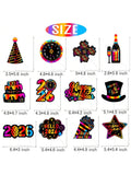 12pcs Happy New Year Honeycomb Centerpieces Hello 2026 for NYE Table Decor