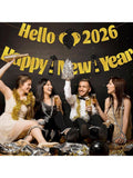 Sparkling Gold 2026 New Year Banner Hello 2026 for Party and Photo Decor