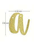 Happy New Year Gold Banner for New Years Eve Christmas and Holiday Decor
