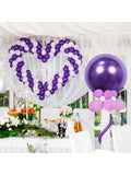 100PCS Metallic Purple Latex Balloon Kit in Various Sizes for Party Decor