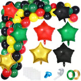 127Pc Black History Month Balloon Set Black Green Yellow Red Party Decor
