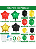 127Pc Black History Month Balloon Set Black Green Yellow Red Party Decor