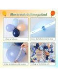 147PCS Blue Balloon Arch Kit with Dog Paw & Bone Foils for Puppy Parties